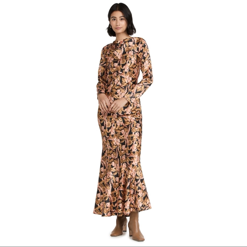 Significant Other Yvonne Dress Black Sangria Floral